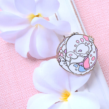 Cute kawaii bunny enamel pin accessory by Evy Benita