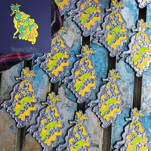 Weedy Seadragon enamel pins in progress