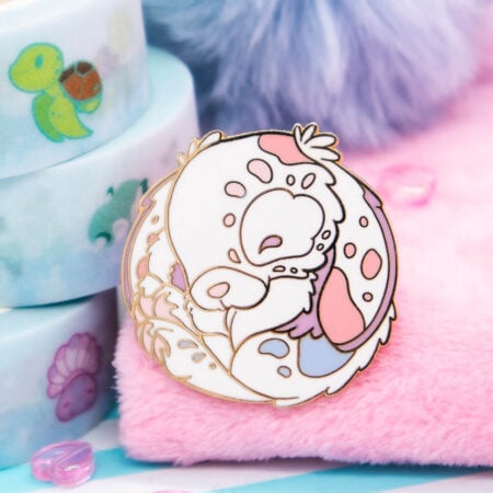 Cute pastel bunny hard enamel pin by Evy Benita