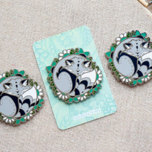 Cute wolf enamel pin by Evy benita
