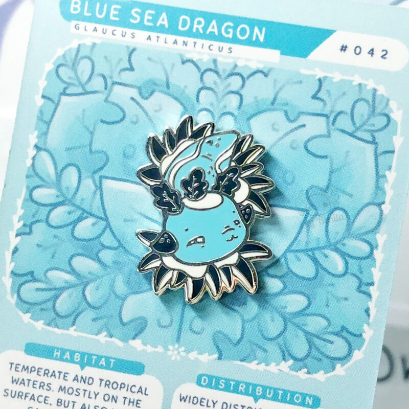 [B-GRADE] Blue Seadragon Sidekick Enamel Pin