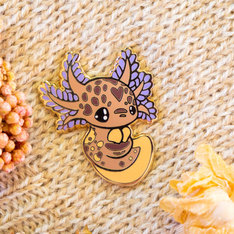 Cute Plateau Tiger Salamander Enamel Pin