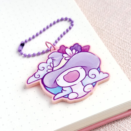 Lottie the Lotl Witchy Hat Pastel Acrylic Charm