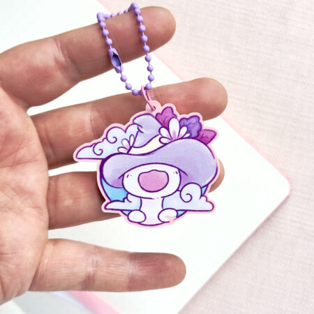 Lottie the Lotl Witchy Hat Pastel Acrylic Charm