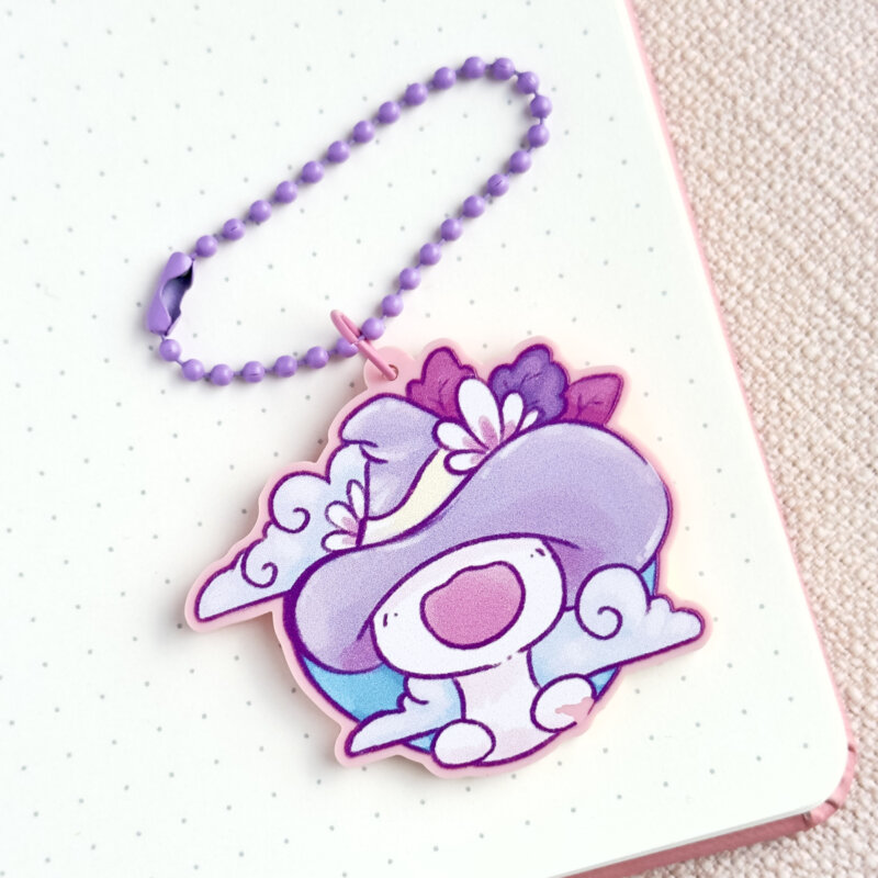 Lottie the Lotl Witchy Hat Pastel Acrylic Charm