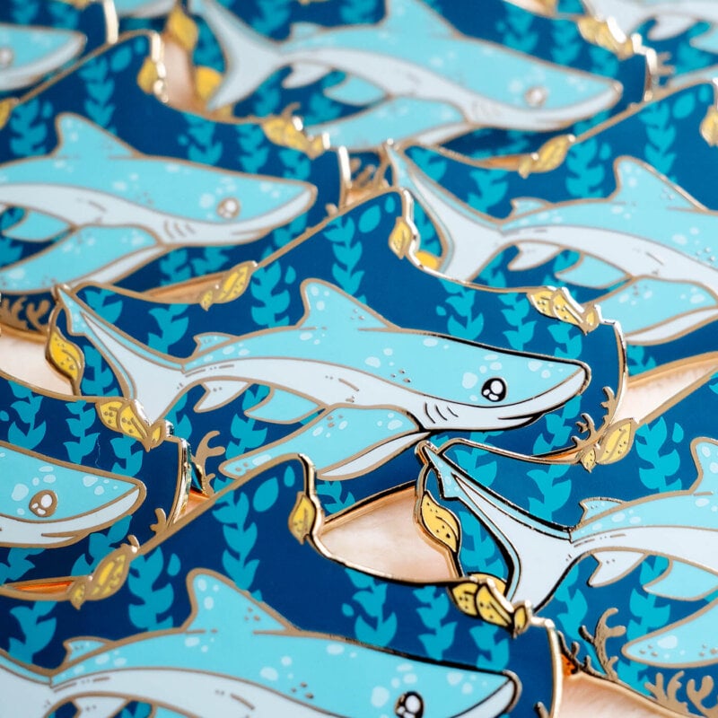 Kelp Forest Shark Enamel Pin